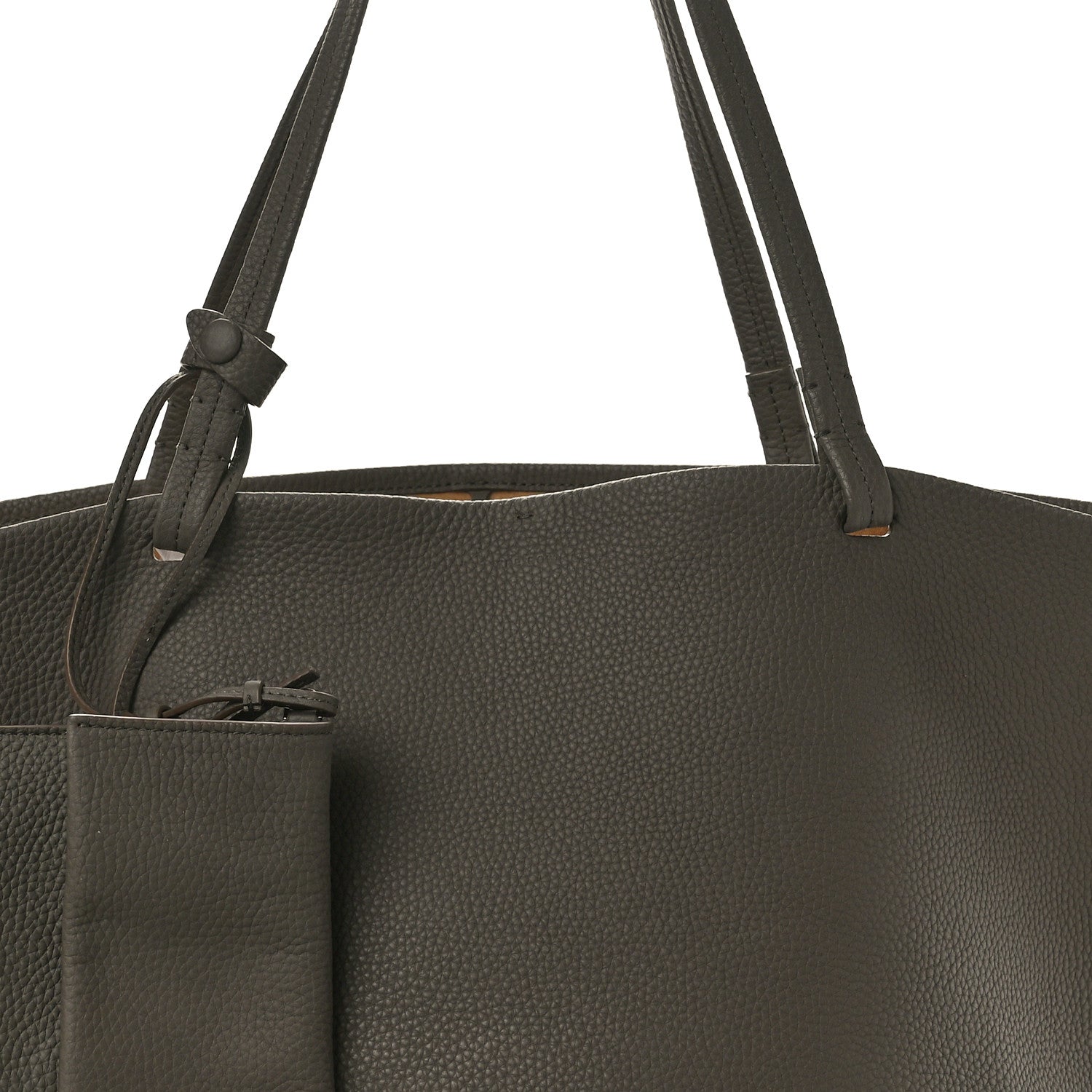 The Row Grained Calfskin Park Tote Three Elephant 9 of 11