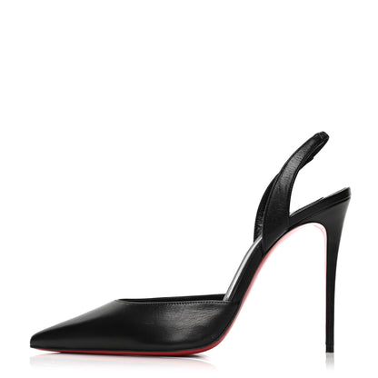 Christian Louboutin Calfskin O Kate Slingback 100 Pumps 39 Black 1 of 7