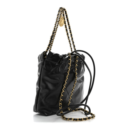 Chanel Shiny Calfskin Quilted Mini Chanel 22 Black White Black White 3 of 10