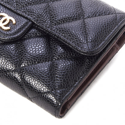 Chanel Caviar Quilted Medium Flap Wallet Black 4 of 10