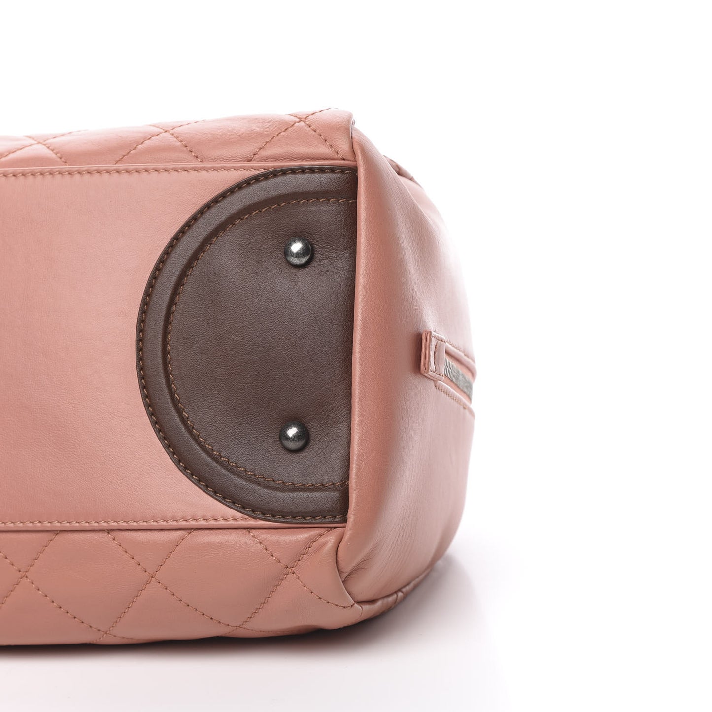 Calfskin Quilted Country Chic Bowler Pink