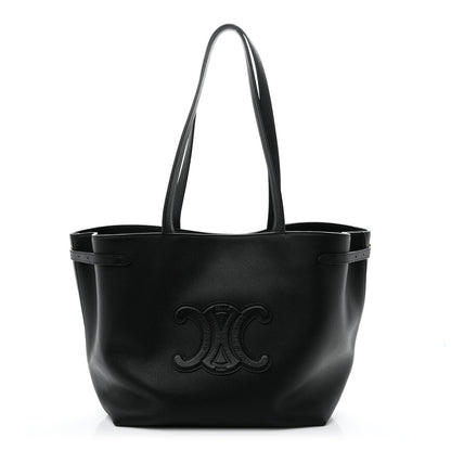 Celine Grained Calfskin Triomphe Medium Cabas Anais Black 1 of 11