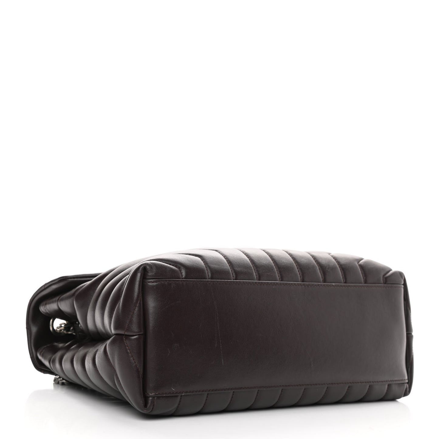 Calfskin Y Quilted Monogram Medium Loulou Chain Satchel Amaranto
