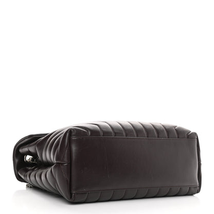 Saint Laurent Calfskin Y Quilted Monogram Medium Loulou Chain Satchel Amaranto 3 of 10