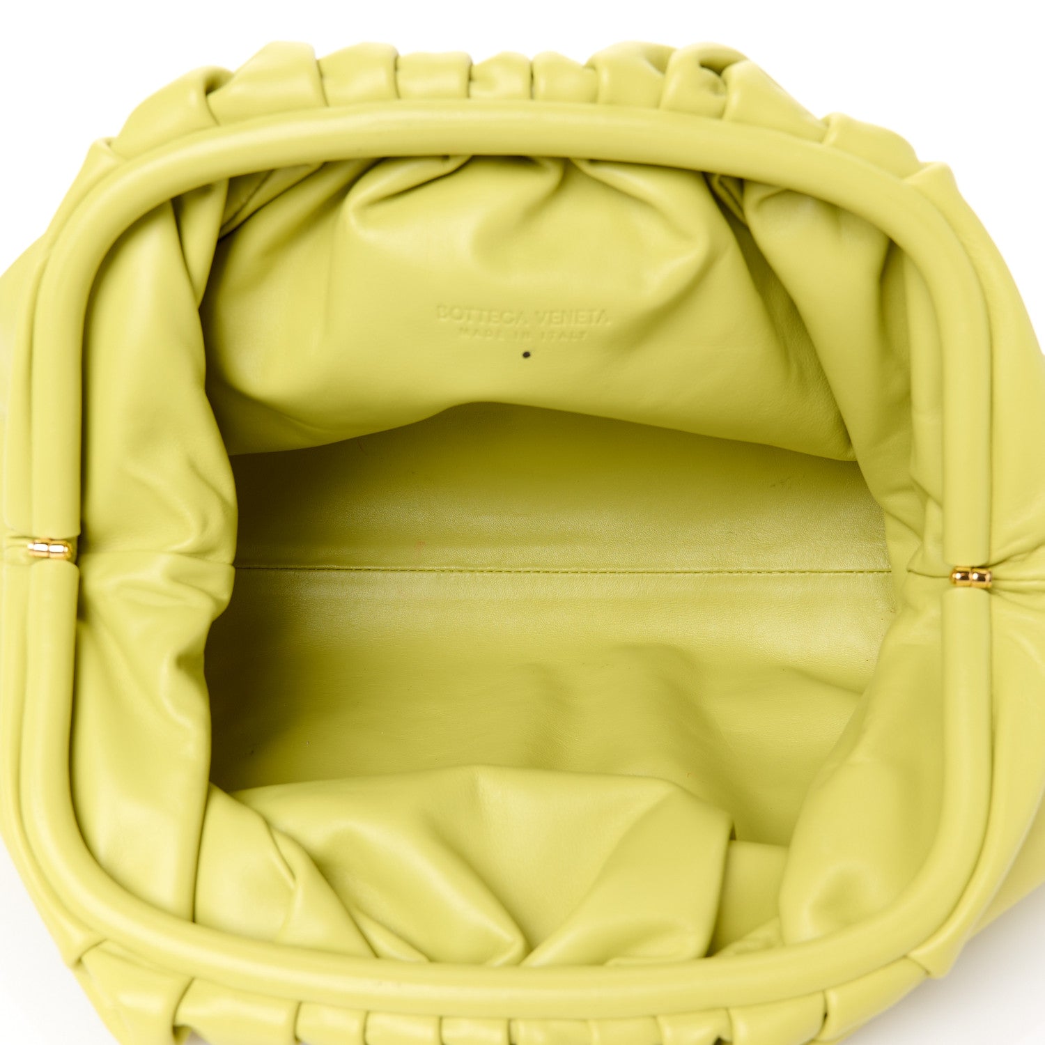 Bottega Veneta Smooth Butter Calf The Pouch Oversized Clutch Kiwi 5 of 11