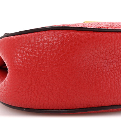 Chloe Grained Lambskin Mini Drew Shoulder Bag Plaid Red 8 of 9