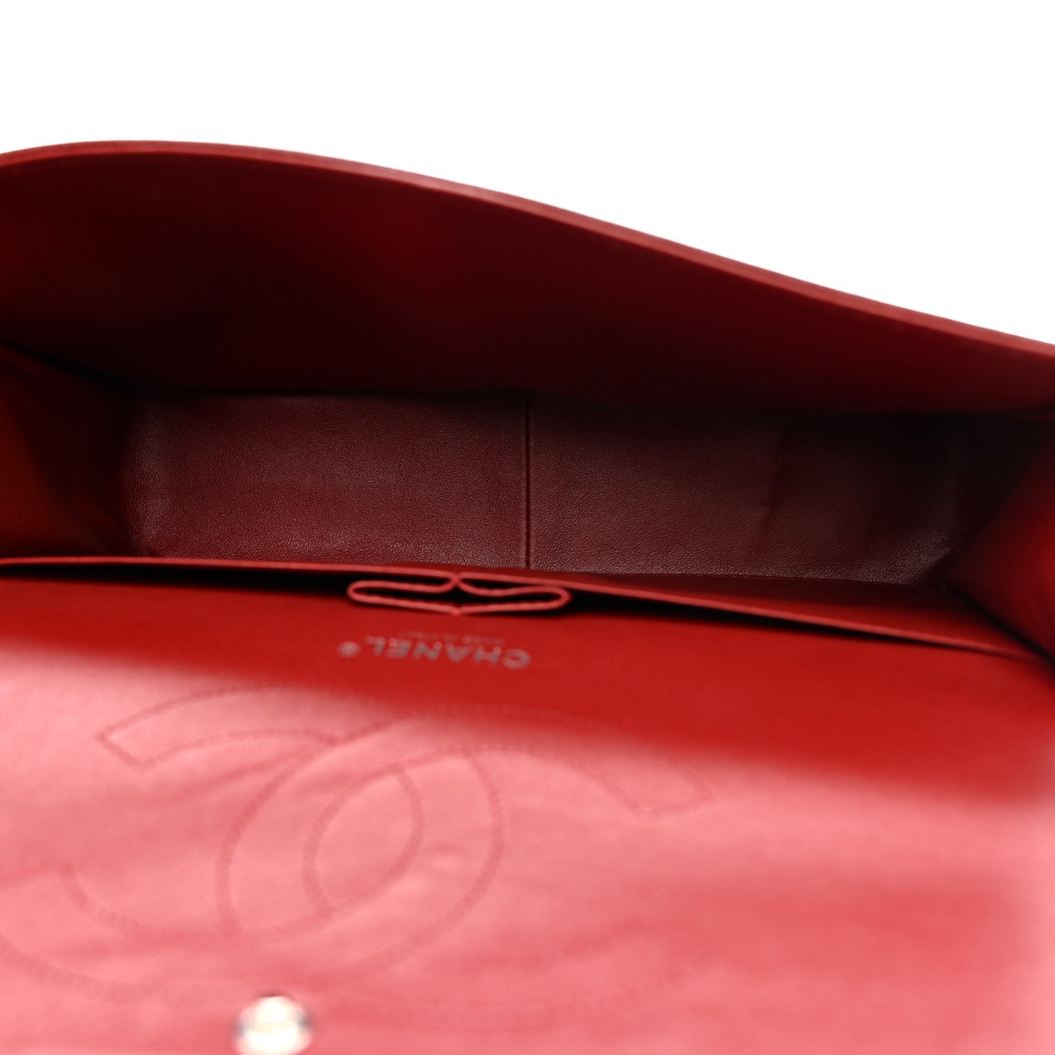 Chanel Caviar Quilted Jumbo Double Flap Dark Red 5 of 12