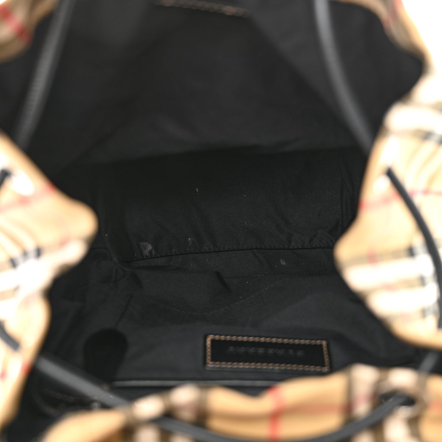 Nylon Vintage Check Medium Rucksack Backpack Antique Yellow