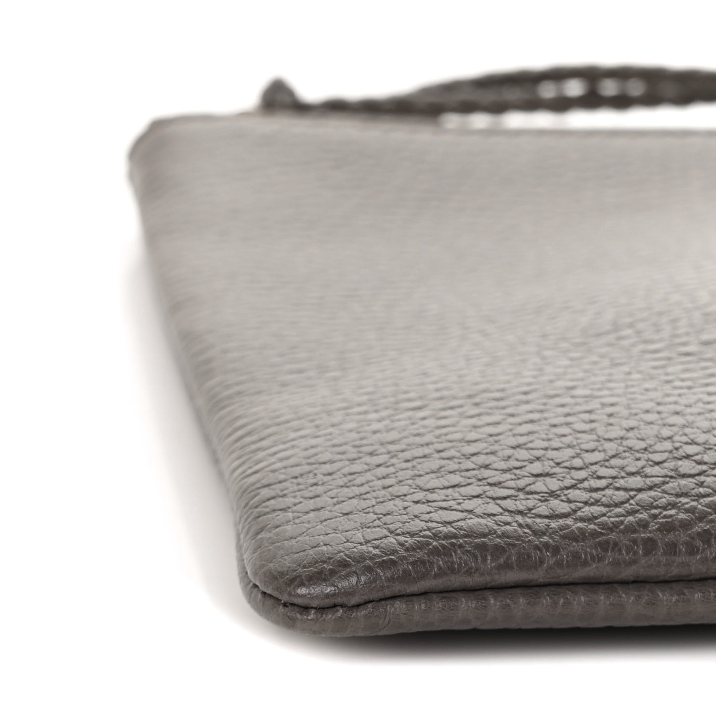 Calfskin Large Bamboo Clutch Grey