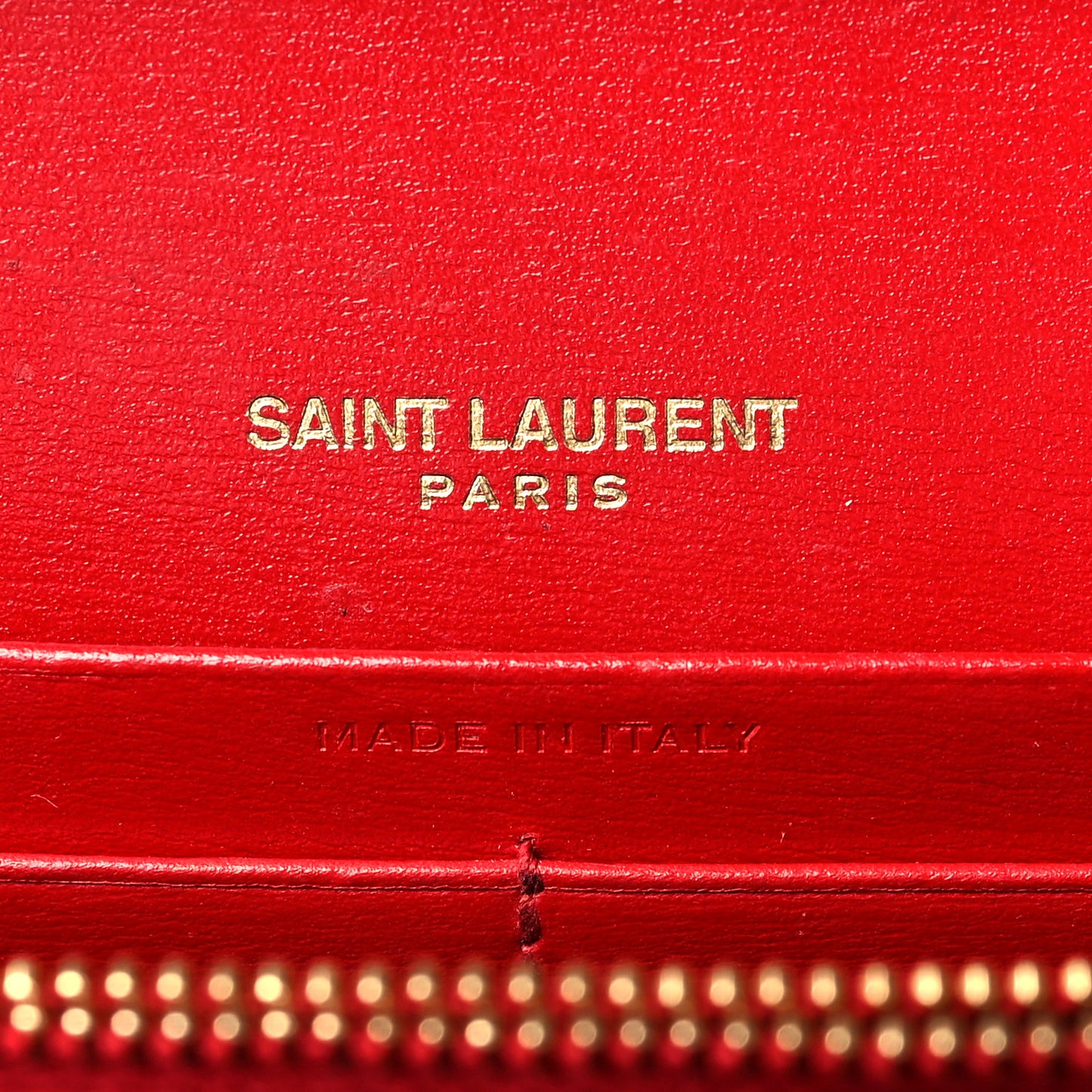 Smooth Calfskin Monogram Sulpice Chain Wallet Red