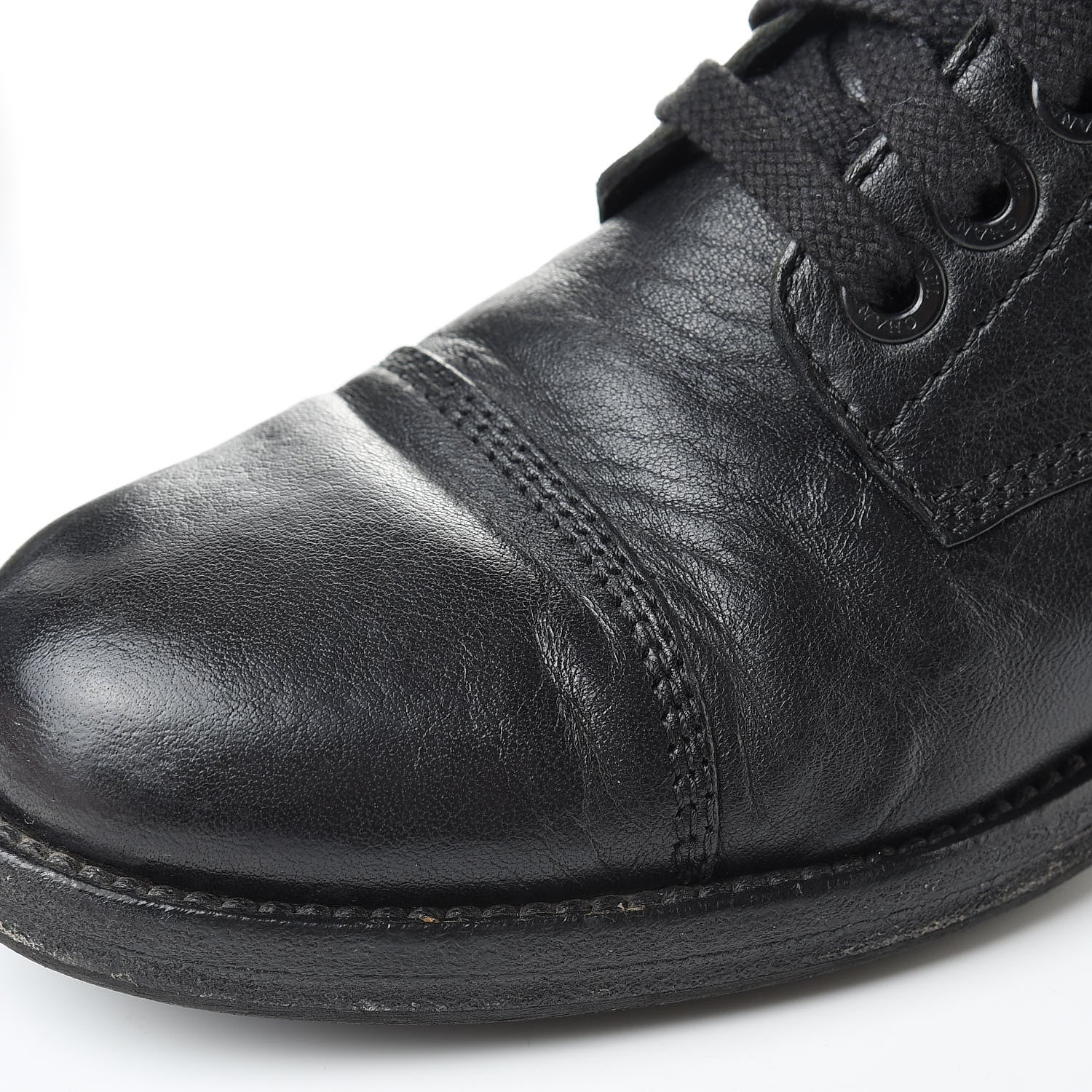 Chanel Calfskin Quilted Combat Boots 38.5 Black 9 of 13