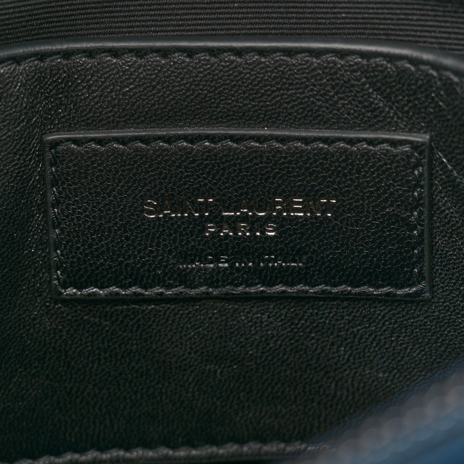 Saint Laurent Sheepskin Matelasse Chevron Monogram Medium College Bag Blue Charron 6 of 12