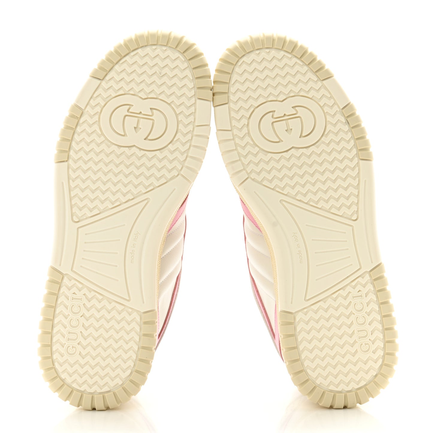 Calfskin Womens Re-Web Sneakers 37 White Pink