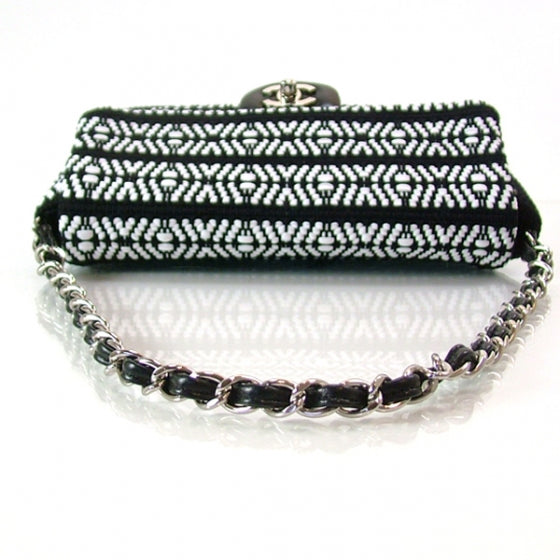 Chanel Woven Tweed Small Flap Black 4 of 11