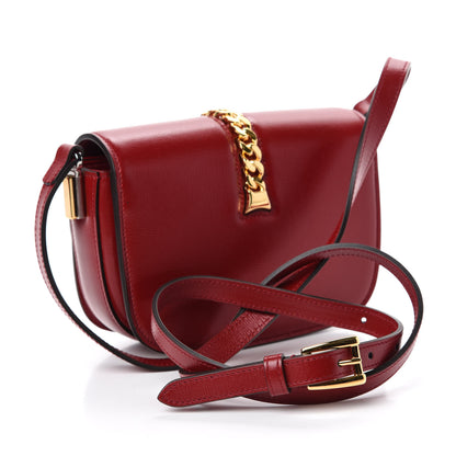Gucci Azalea Calfskin Mini Sylvie 1969 Flap Messenger Bag New Cherry Red 3 of 12