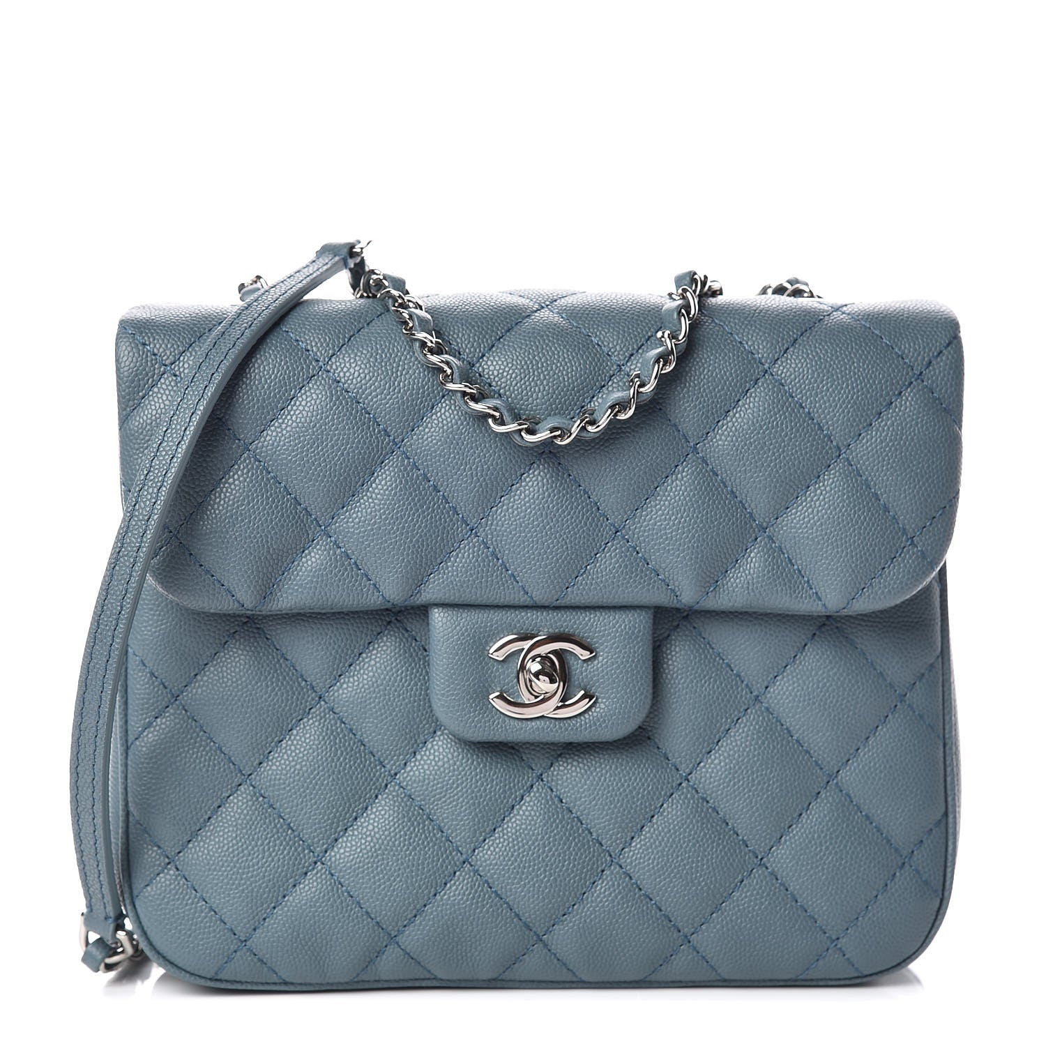 Chanel Caviar Quilted Medium Urban Companion Flap Blue 1 of 10
