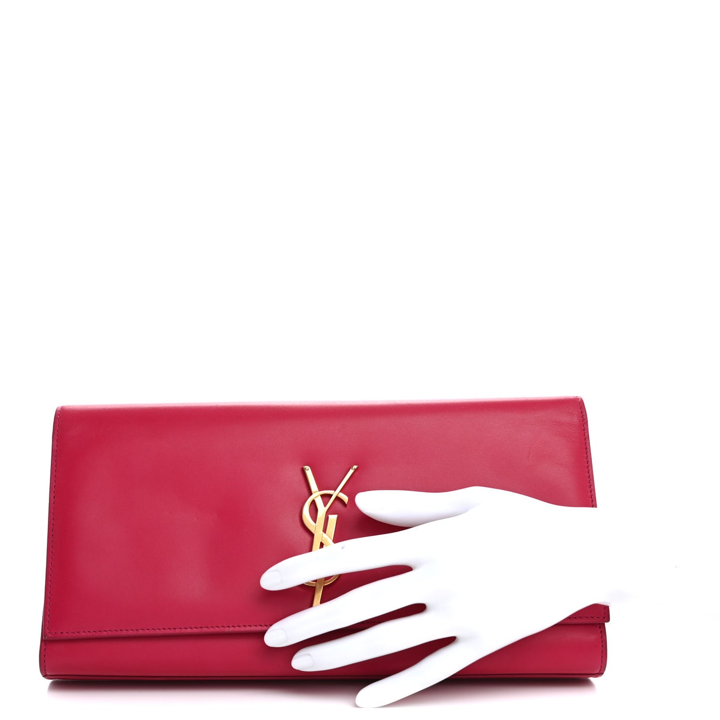 Smooth Calfskin Classic Monogram Cassandre Clutch Lipstick Fuchsia