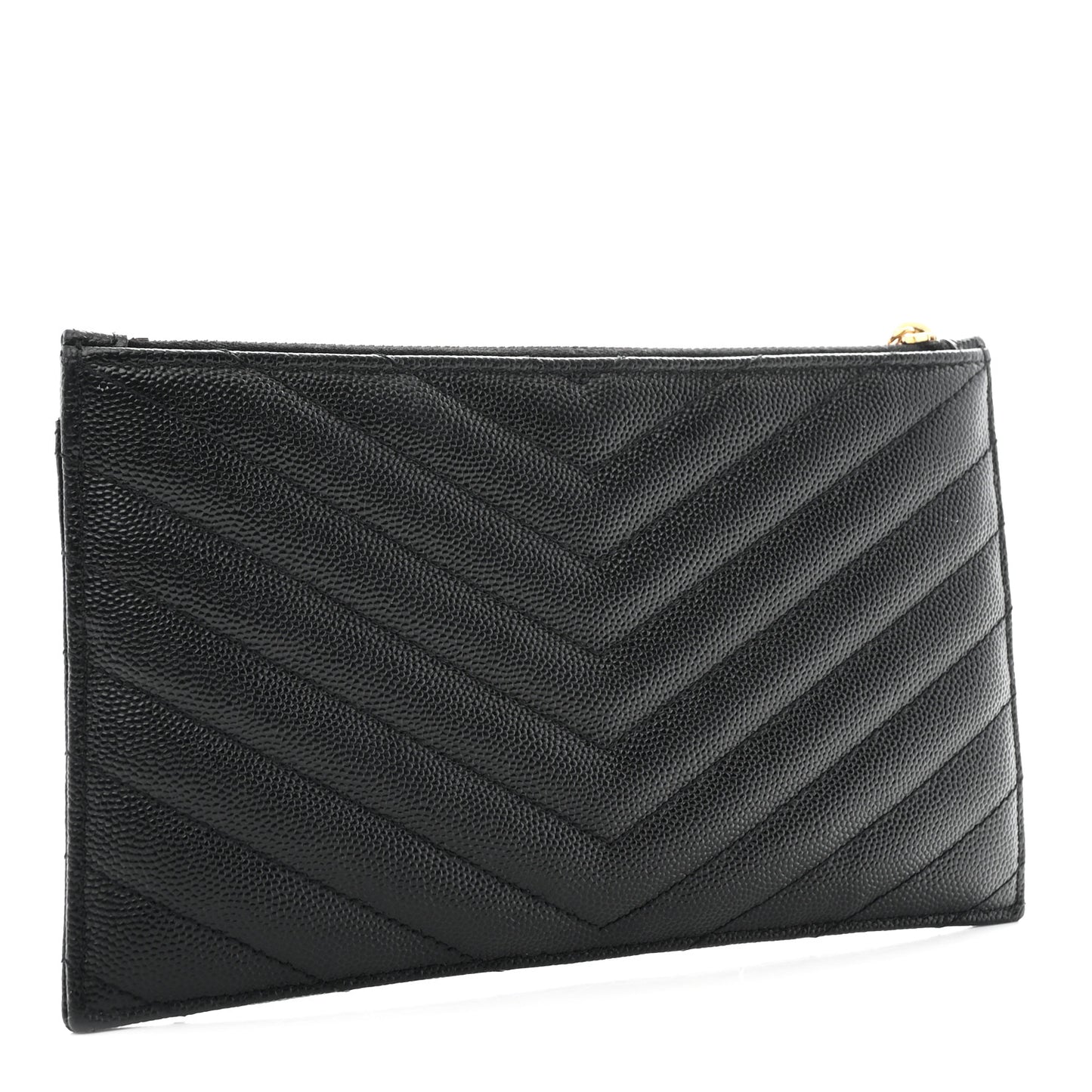 Grain De Poudre Chevron Monogram Bill Pouch Black