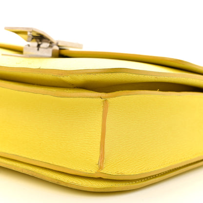 Celine Liege Calfskin Medium Classic Box Flap Bag Fluo Yellow 10 of 13