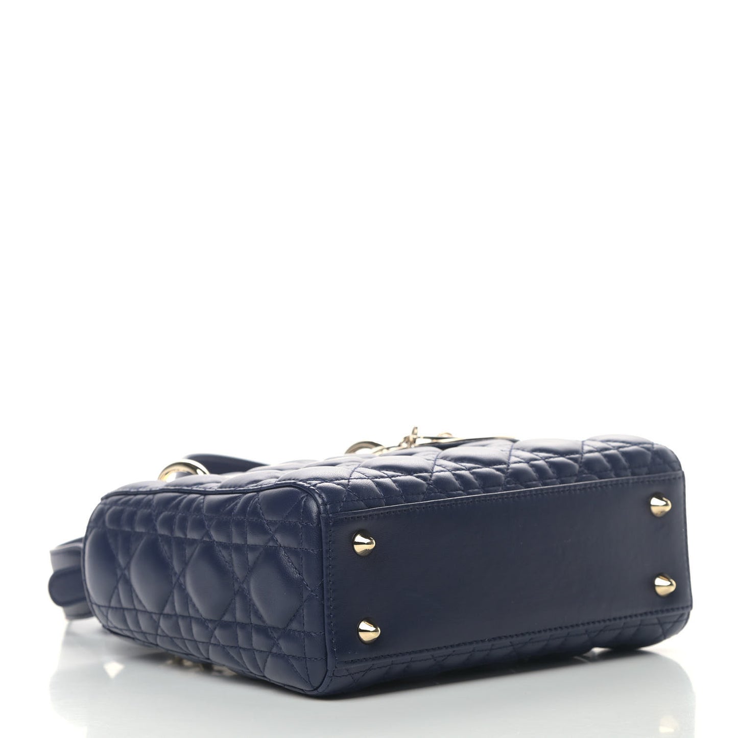 Lambskin Cannage Small Lucky Badges My Lady Dior Navy