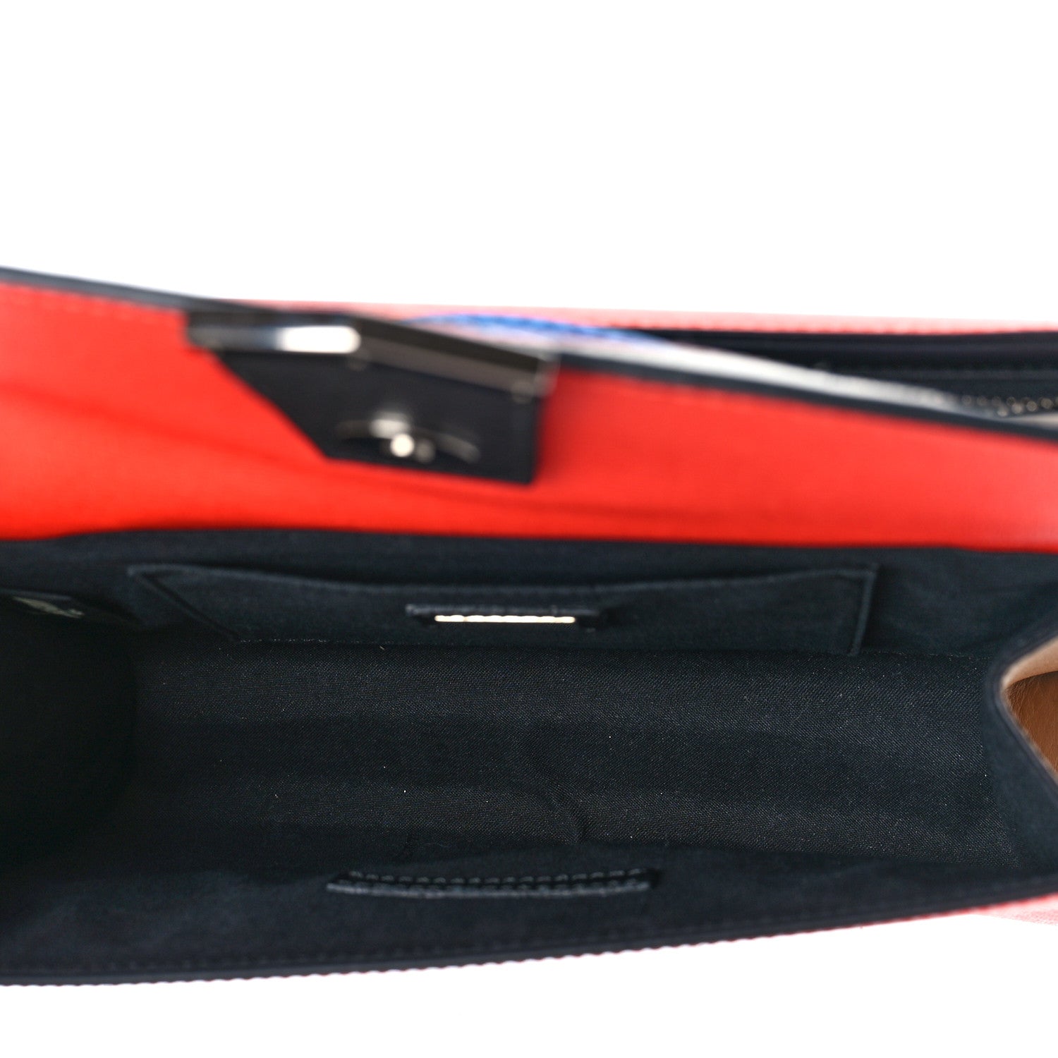 Fendi Vitello Elite Monster Mini Demi Jour Shoulder Bag Papavero Royal Blue Multicolor 5 of 8