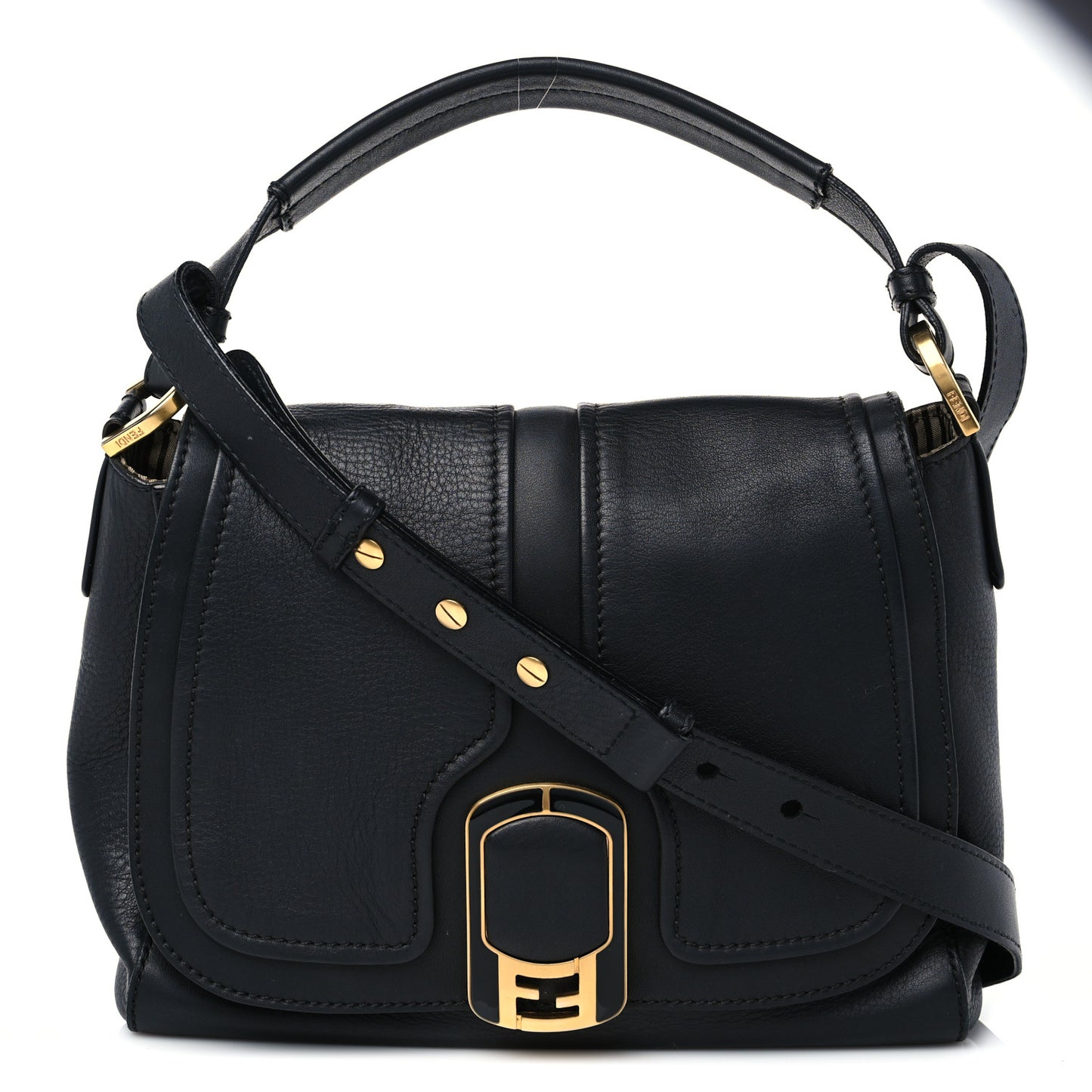 Vitello Dolce Marmol Anna Shoulder Bag Black