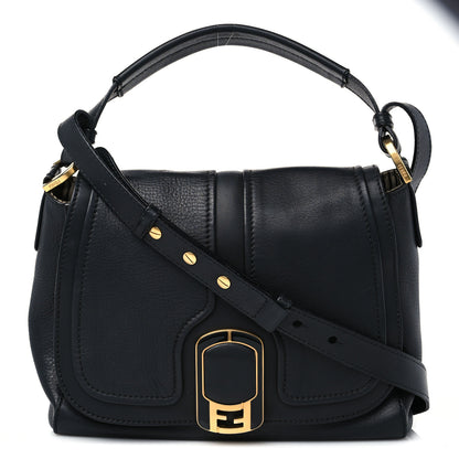 Fendi Vitello Dolce Marmol Anna Shoulder Bag Black 1 of 8