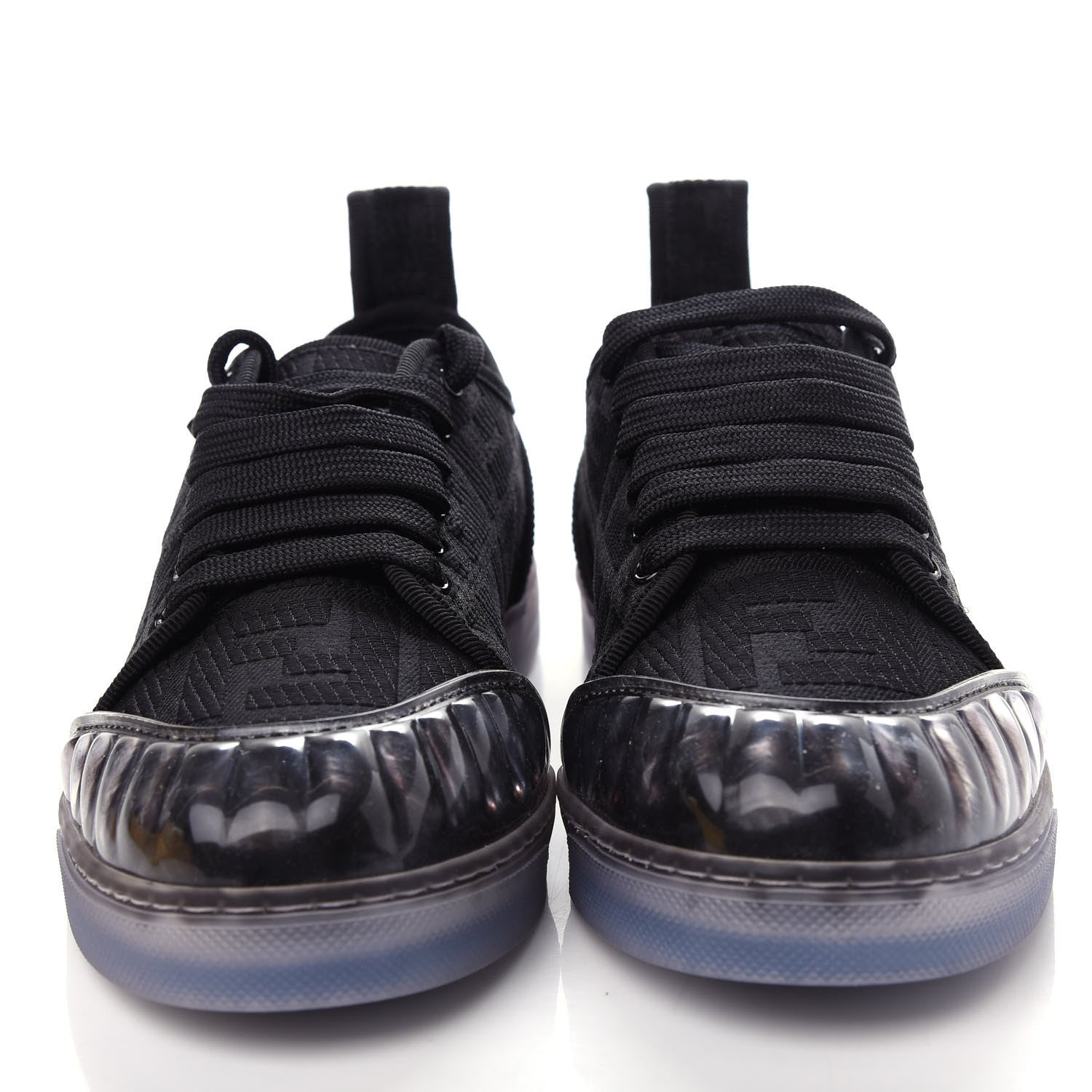 Fendi Corda FF Promenade Low Top Sneakers 37.5 Black 5 of 11