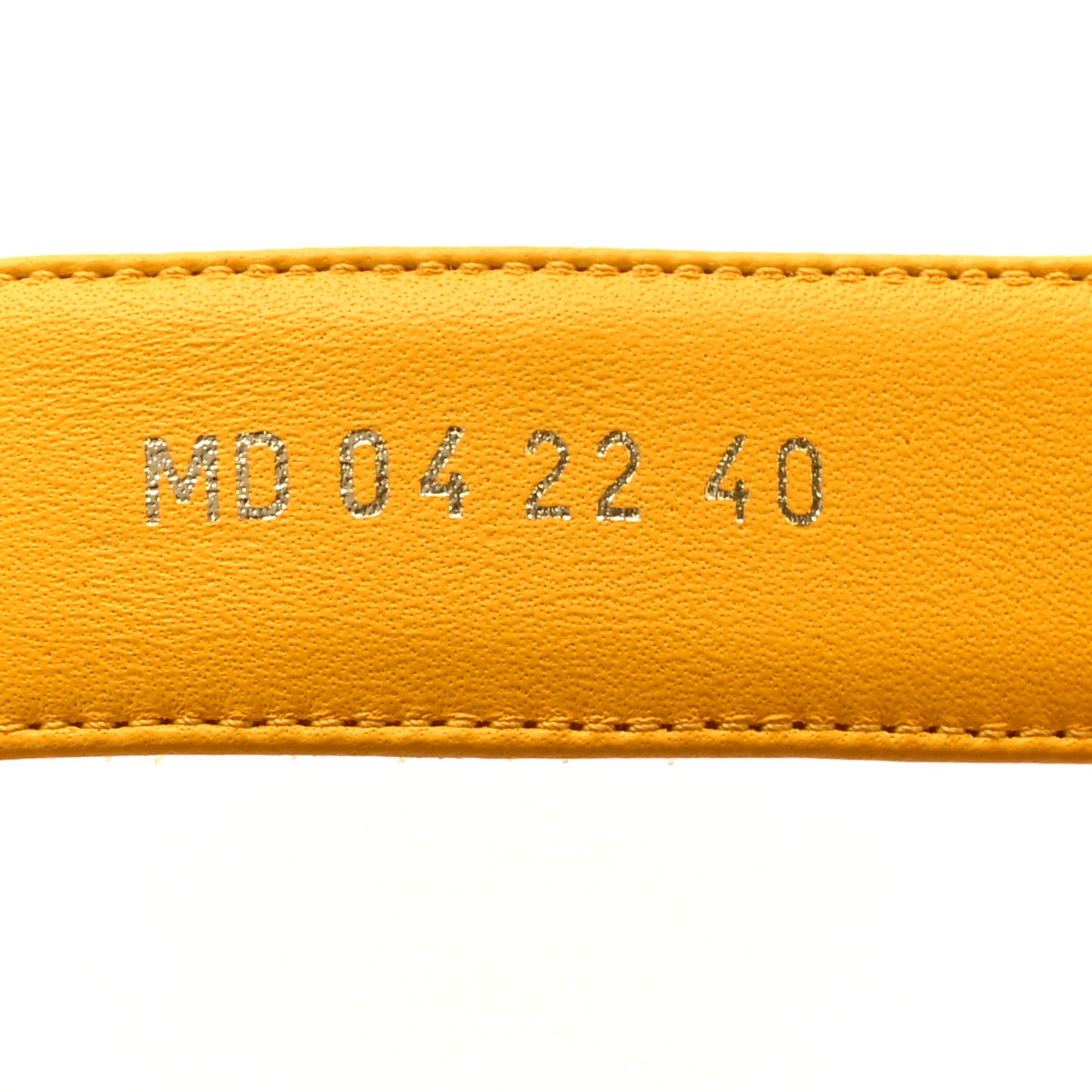 Lambskin Dioract 10mm Slide Sandals 40 Amber Yellow