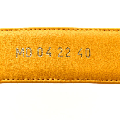 Christian Dior Lambskin Dioract 10mm Slide Sandals 40 Amber Yellow 8 of 11