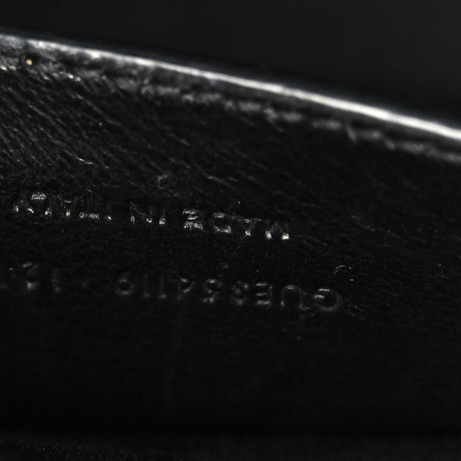 Saint Laurent Calfskin Crocodile Embossed Medium Classic Monogram Kate Tassel Satchel Black 8 of 11