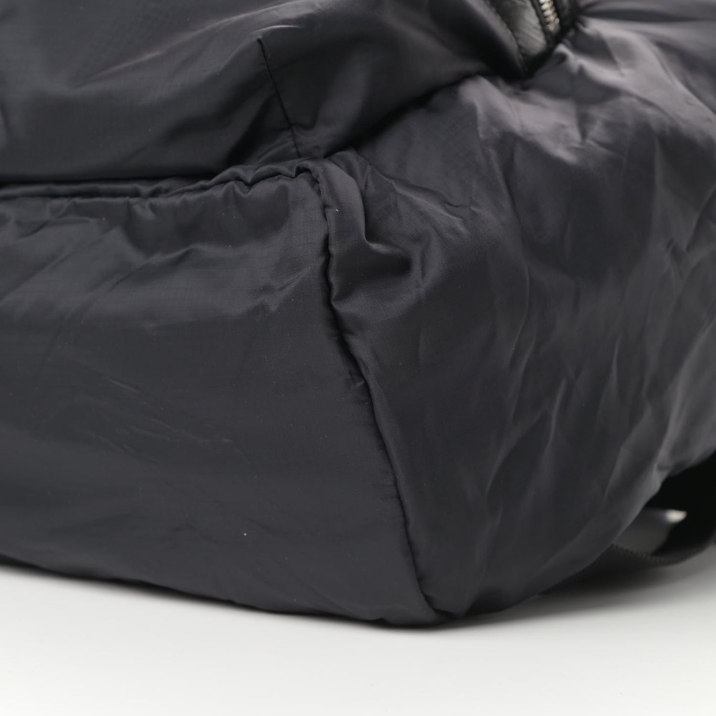 Nylon City Fold Up Backpack Belt Bag Black