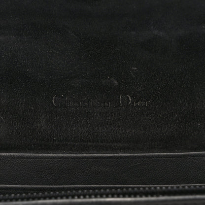 Christian Dior Ultra Matte Calfskin Saddle Belt Clutch Black 6 of 9