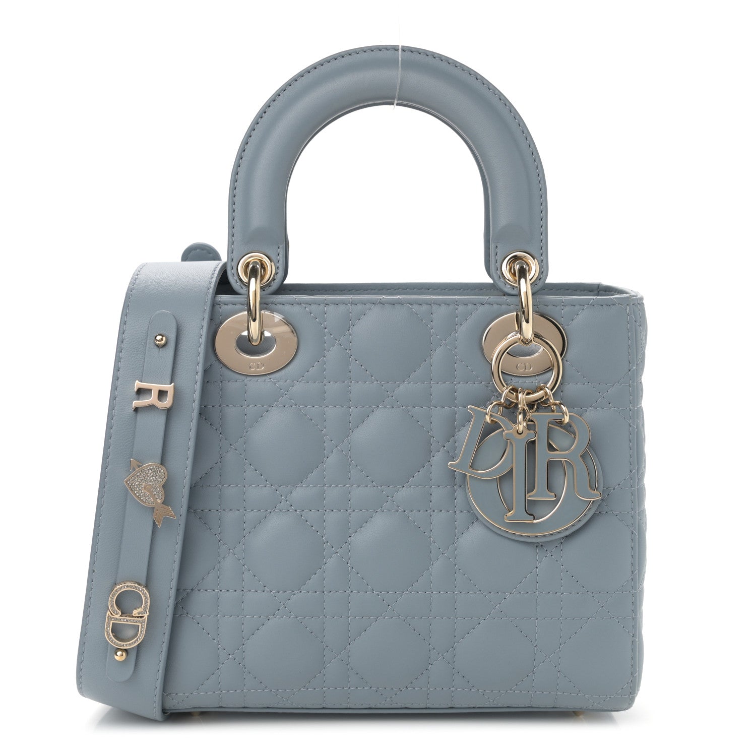 Christian Dior Lambskin Cannage Small My ABCDior Lady Dior Cloud Blue 1 of 12