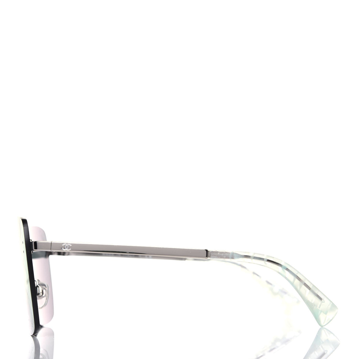 Chanel Shield Runway Sunglasses 4215 Silver Purple 3 of 9