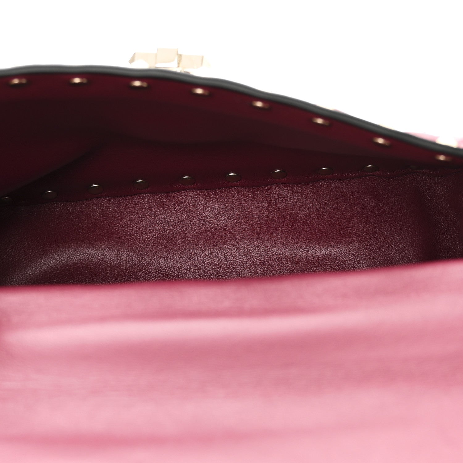 Valentino Garavani Nappa Small Rockstud Spike Shoulder Bag Raspberry 5 of 9