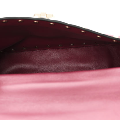 Valentino Garavani Nappa Small Rockstud Spike Shoulder Bag Raspberry 5 of 9