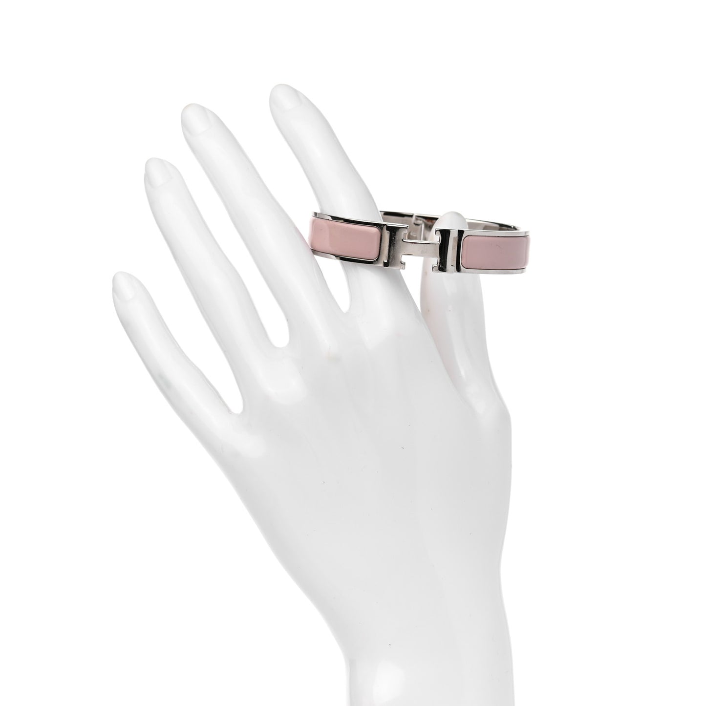 Enamel Narrow Clic Clac H Bracelet PM Rose Candeur