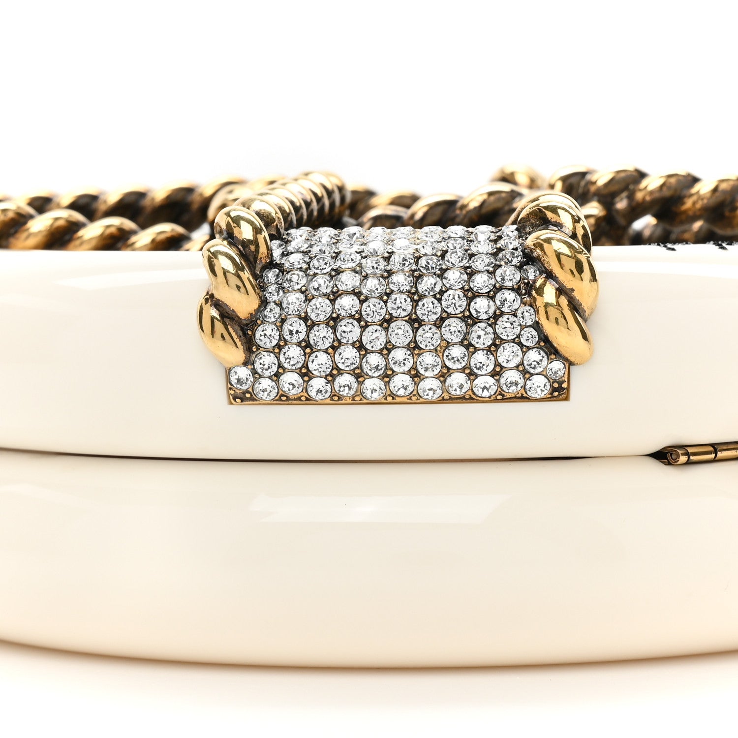 Chanel Resin Crystal Rescue Wheel Minaudière White 9 of 9