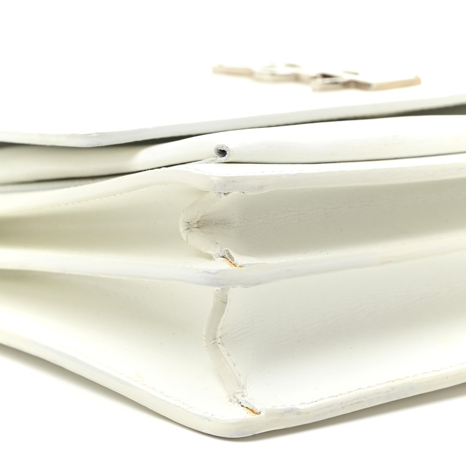 Saint Laurent Calfskin Medium Monogram Sunset White 10 of 29
