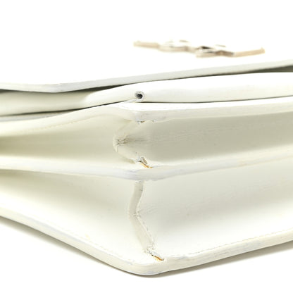 Saint Laurent Calfskin Medium Monogram Sunset White 10 of 29