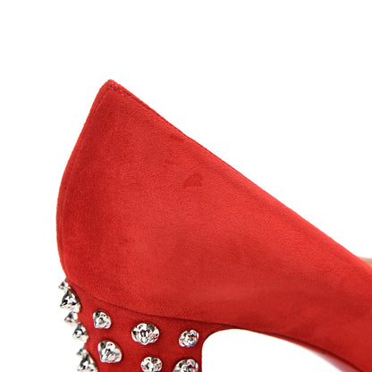 Christian Louboutin Veau Velours Donna Stud Spikes 85 Pumps 42 Loubi 8 of 10