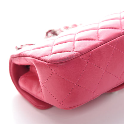 Chanel Lambskin Quilted Extra Mini Flap Dark Pink 11 of 12
