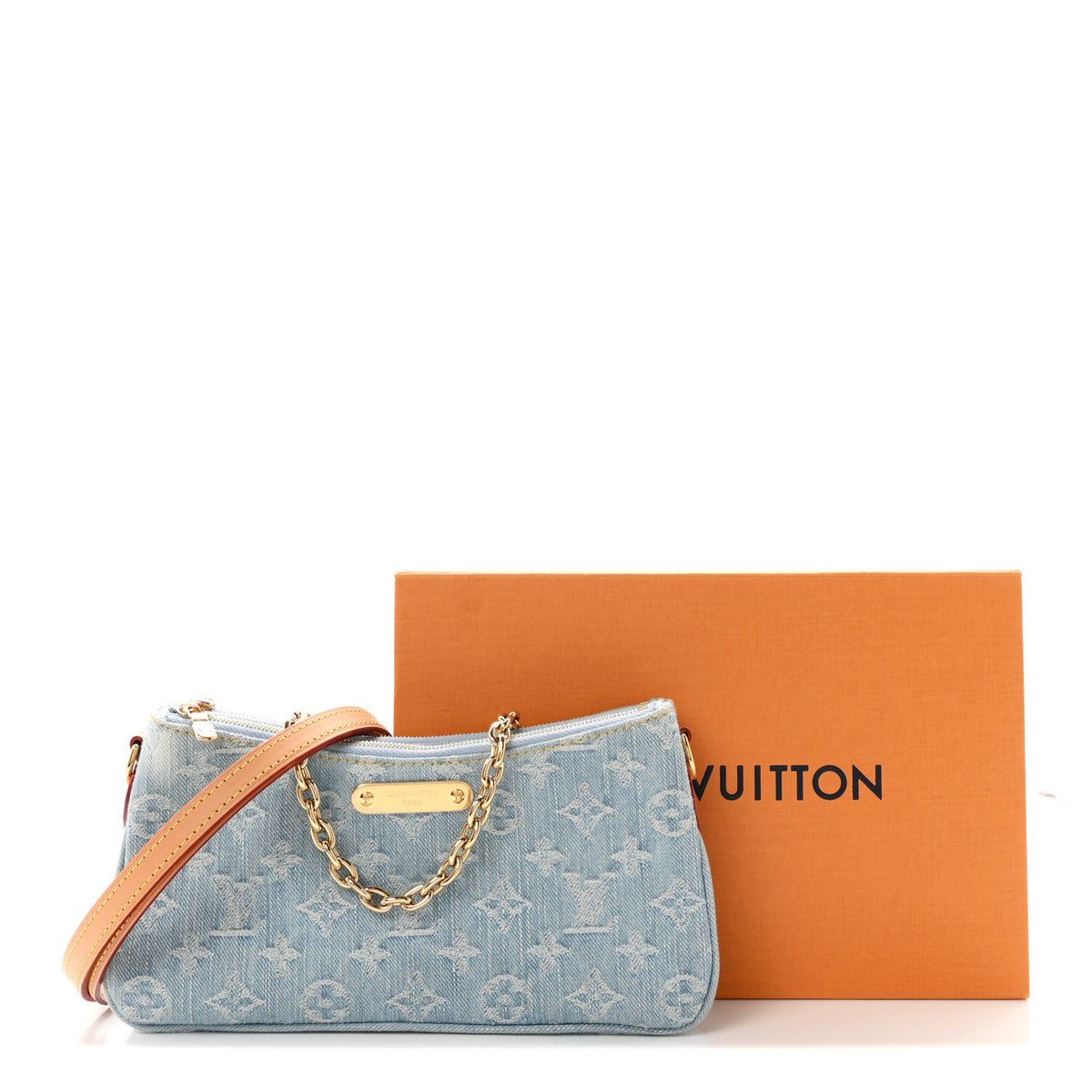 Monogram Denim Liv Pochette Sky Blue