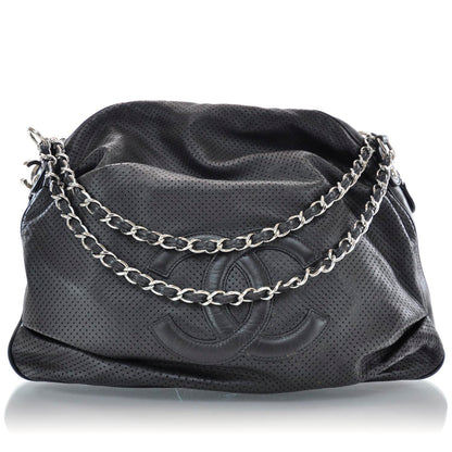 Chanel Perforated Baseball Spirit Ligne Hobo Black 1 of 10