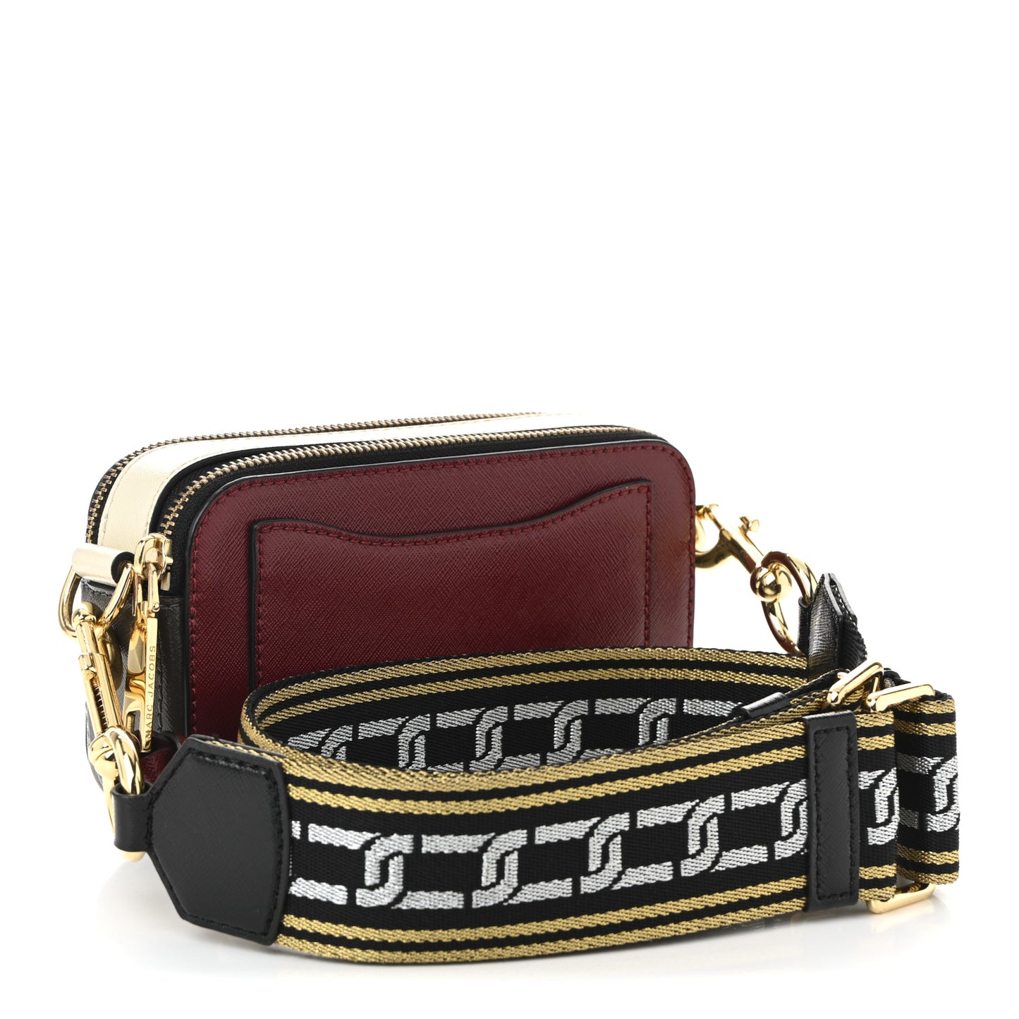 Saffiano Small Snapshot Camera Bag Red Multicolor