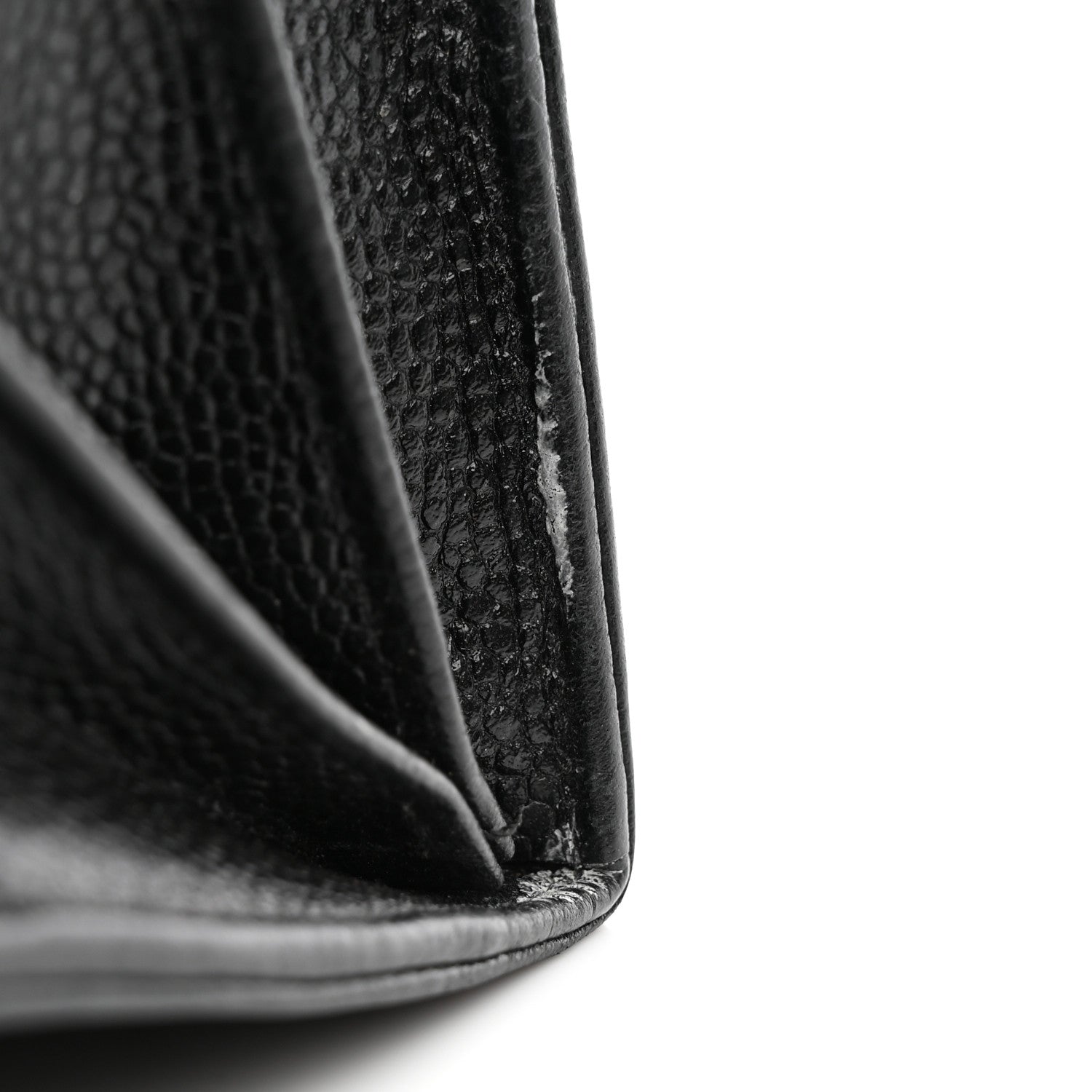 Chanel Caviar Camellia Embossed Flap Wallet Black 10 of 12