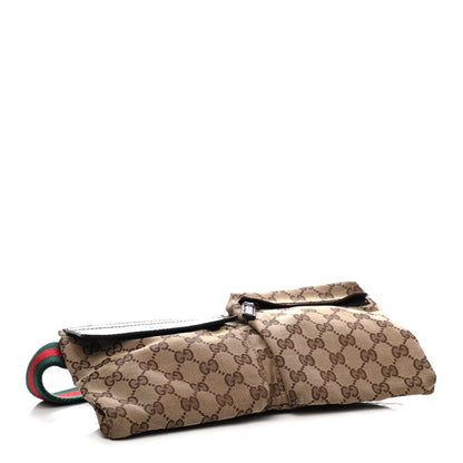 Gucci GG Monogram Web Double Pocket Belt Bag Dark Brown 4 of 4