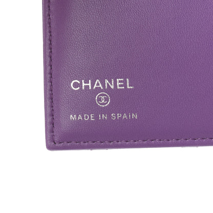 Chanel Lambskin Quilted Passport Holder Purple 6 of 8