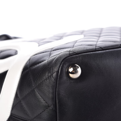 Chanel Calfskin Quilted Large Cambon Tote Black White 9 of 15
